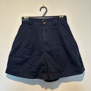 Vintage ESPRIT High Waist Mom Shorts - Navy